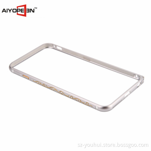Hot sales Luxury Meta Aluminum Bumper Border Frame Shell Case For iPhone 6 plus ,Diamond Bumper Border for iphone 6s